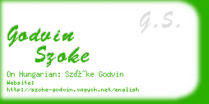 godvin szoke business card